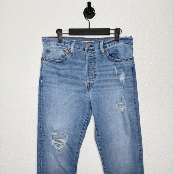 Levi's Womens Jeans Size 31 Wedgie Straight Light Wash Blue Denim High Rise - Picture 15 of 15